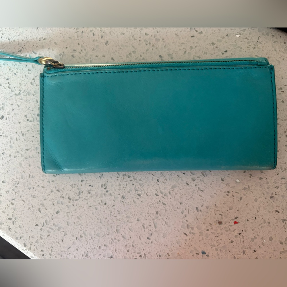 Blue Hobo Leather Women's Wallet - Picture 6 of 7